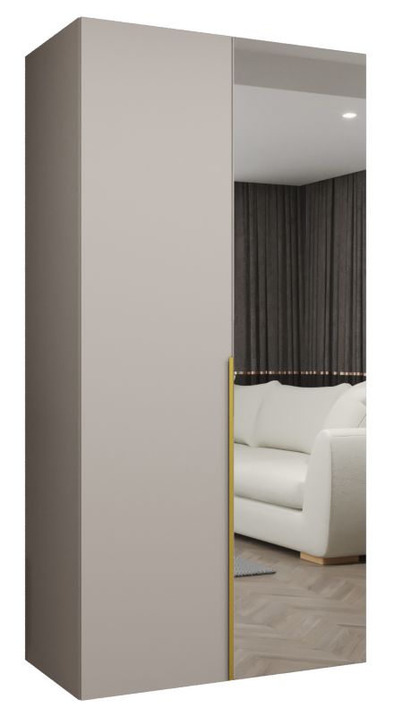 Szafa uchylna otwierana ALICANTE 2 100 wys 202 cm Kaszmir + Złoty 1 szt
