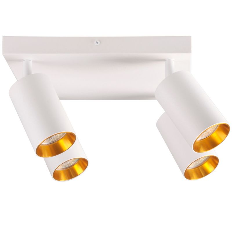 Lampa sufitowa wisząca Polux Maribel 1237 biało-złota rondo 4xGU10 x 10W 1 szt.