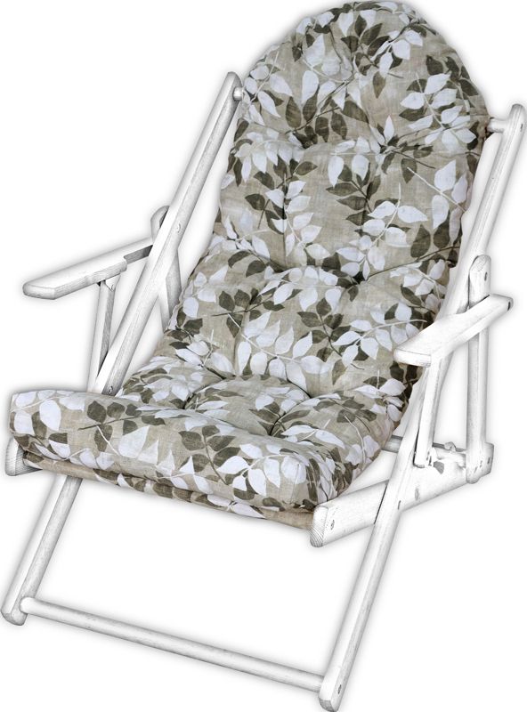 Poduszka na leżak drewniany AMPO beżowy biały 1 szt.