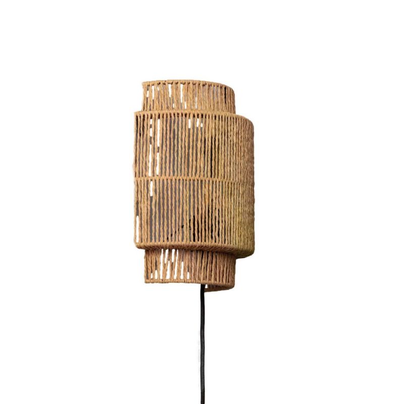 Kinkiet ścienny Abruzzo Boho brązowy boho 1 x E27 x IP20 wym: 30 x 24 x 12,5 cm - 1 szt.