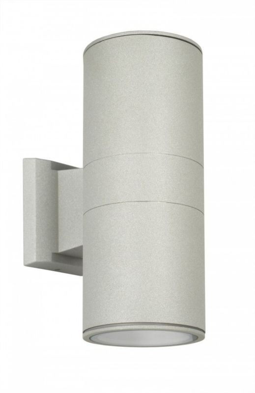 Kinkiet ścienny zewnętrzny SU-MA Adela srebrny 2 x E27 x IP54 wym: 27 x 11 x 17,5 cm - 1 szt.