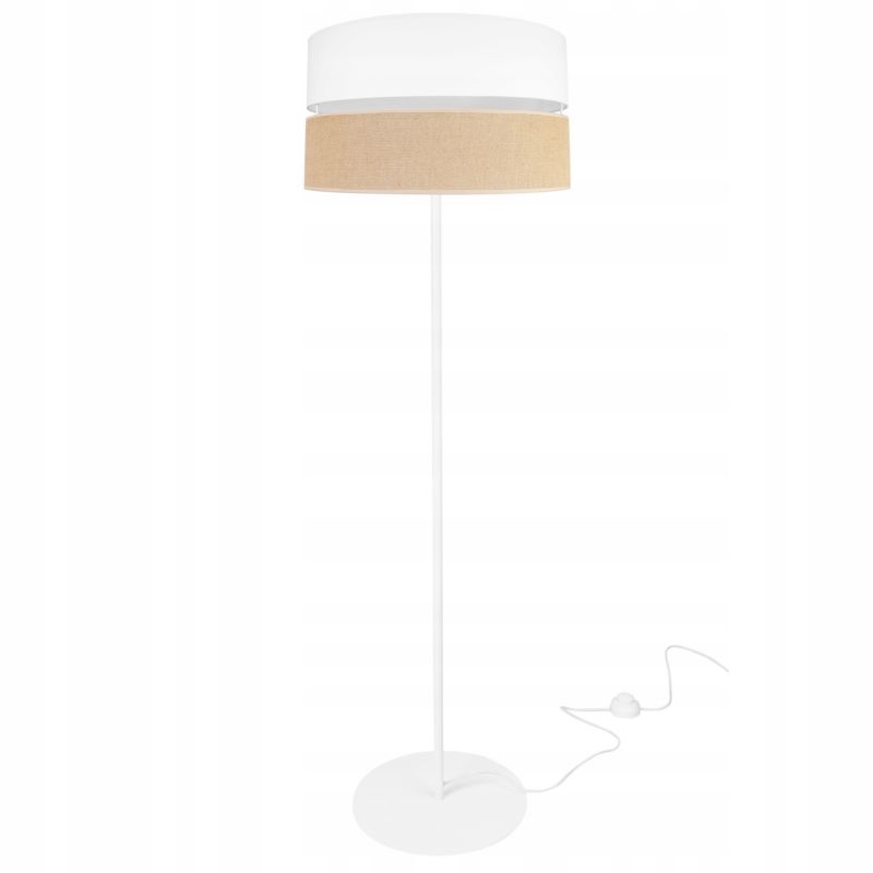 Lampa podłogowa stojąca Light Home LH Juta 1x E27 60W 40cm metal biały 1szt.