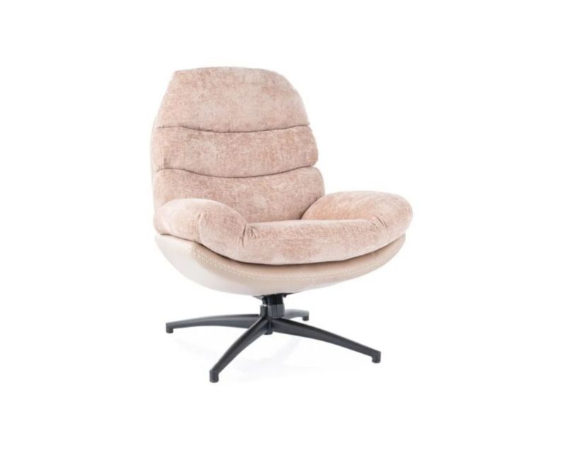 Fotel Signal do salonu GISELLE antyczny róż obrotowy 1 szt