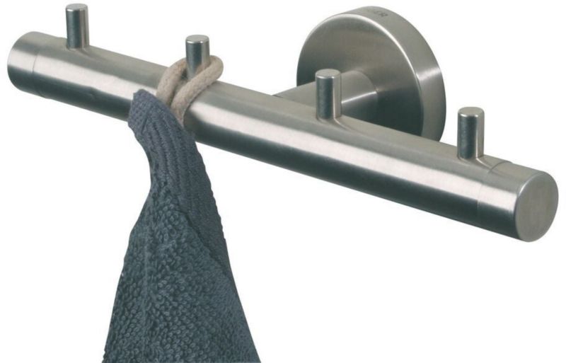 Wieszak na ręczniki Tiger Boston 4-hakowy stal nierdzewna szczotkowana 1 szt.