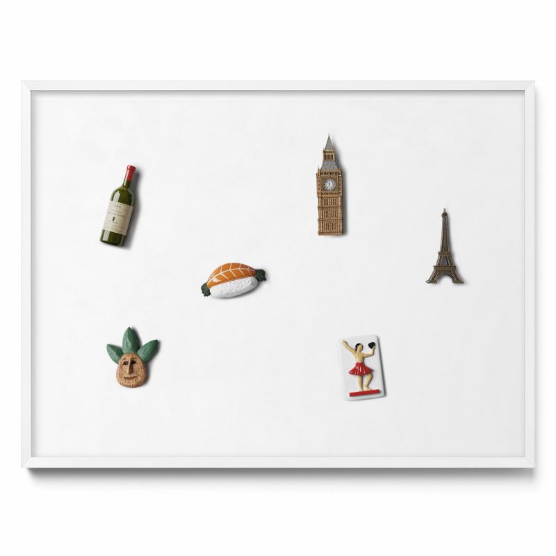 Tablica magnetyczna na ścianę Tulup 80x60 cm Kolor biały w białej ramie 1 szt.