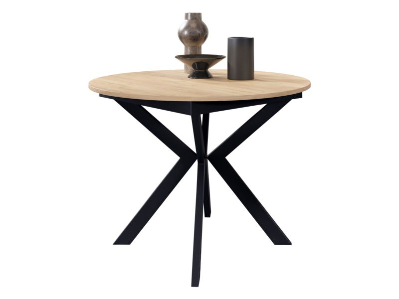 Stół rozkładany MIRJAN 24 Leia 100 czarny/dąb craft złoty 1 szt.