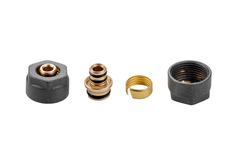 Złączkainstalacyjna Valx do rur PEX M22x16 mm grafit 2 szt.