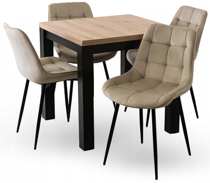 Stół z Krzesłami Rozkładany MAX Mebel Elite Do Kuchni Jadalni Zestaw Komplet x4 Krzesła CHRIS 1 kpl