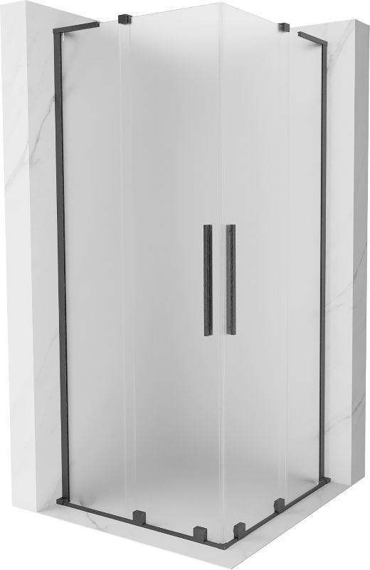 Kabina prysznicowa Mexen Velar L Duo rozsuwana 100 x 100 cm szron gun gray szczotkowana 1 szt.