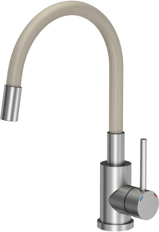 Bateria kuchenna Quadron Maggie stojąca stal/beż, głowica ceramiczna, 38 cm, 1 szt.