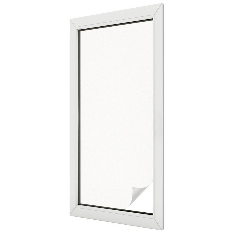 Witraż na Folii Samoprzylepnej Wallfluent 50x116 cm Folia Mrożona Dekoracyjna Delikatna biel 1 rol.