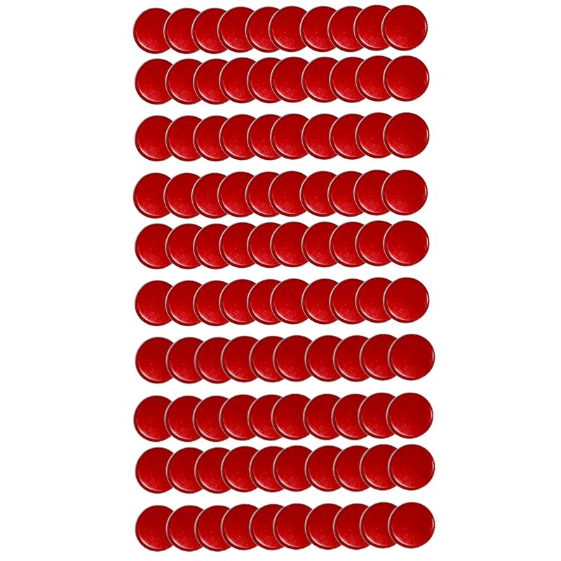 Pokrywki MODO24 wzór czerwony dekielki zakrętki nakrętki wieczka wieka 28mm 100 szt
