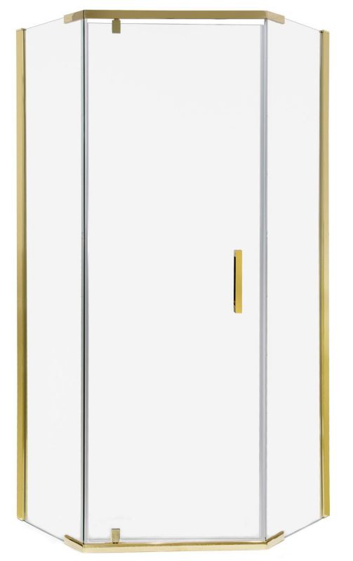 Kabina prysznicowa Kora90 Kerra złota drzwi uchylne pięciokątna 1 szt.