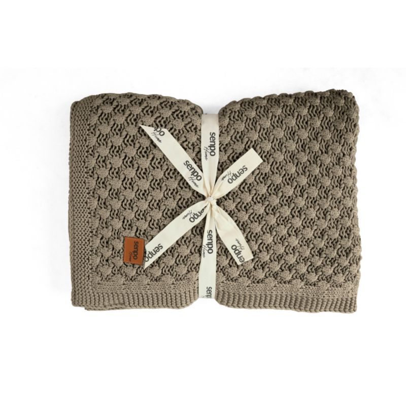 Koc dzianinowy Senpo Orzechowy 1 szt.