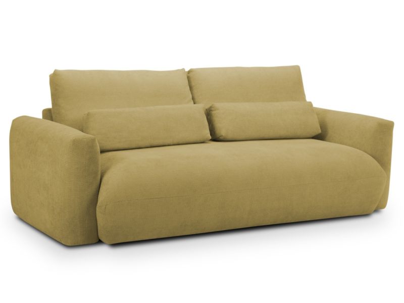 Sofa 3-osobowa LaMiaSofa FERMO z tkaniny szenilowej 240x110 cm limonkowy 1 szt.