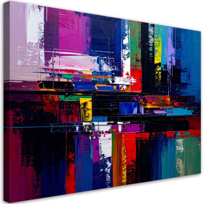 Obraz do salonu sypialni Feeby Kolorowa Abstrakcja imitacja farby 90x60cm 1szt