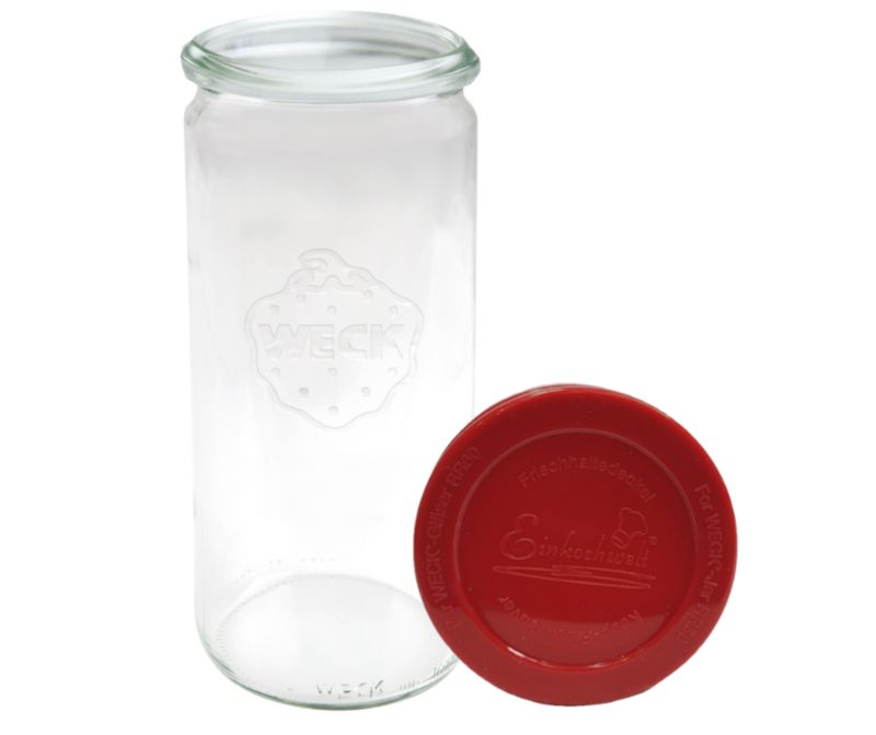 Słoik MODO24 Weck 1040 ml fi 80 cylinder silikonowe wieko 1 kpl.