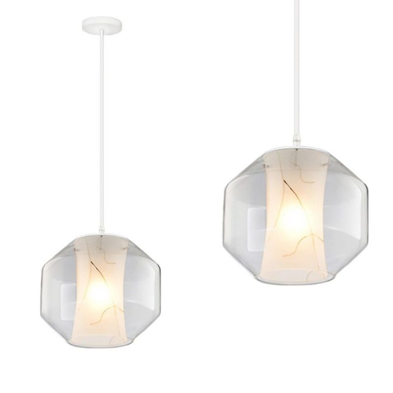 Lampa Sufitowa Wisząca Toolight App908-1Cp Marble Transparentny