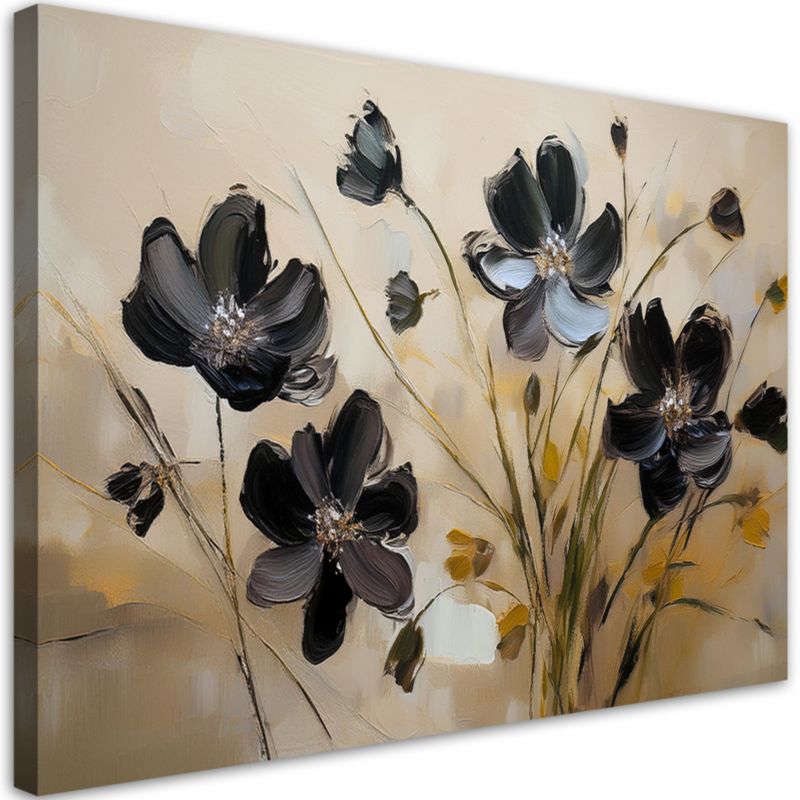 Obraz do salonu sypialni Feeby Malowane Kwiaty Maki 100x70 cm 1 szt