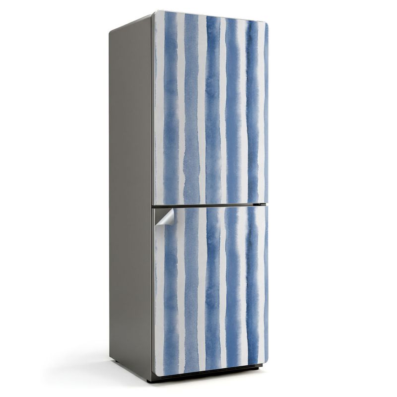 Ozdobna naklejka na lodówkę Wallfluent 70x190 cm Pionowe smugi akwarelowe 1 szt.