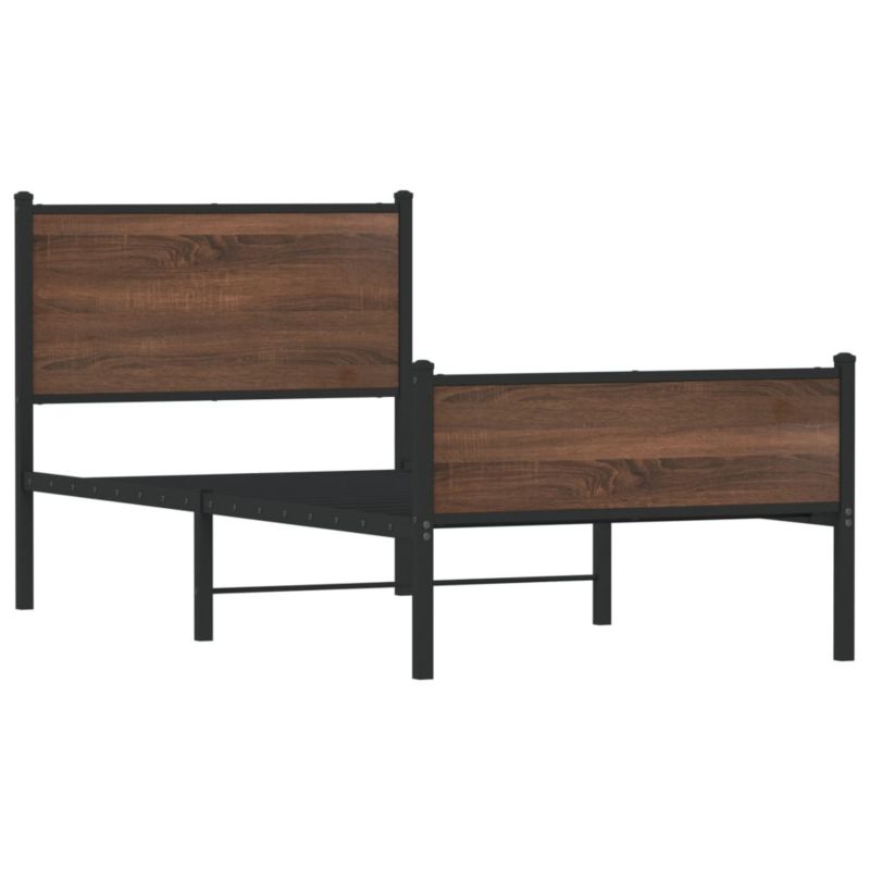 Łóżko metalowe WaszeMeble 75x190 cm brązowy WM-4007948 1 szt.