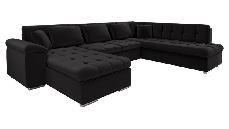 Narożnik z funkcją spania MIRJAN 24 Niko lewy czarny 1 szt.