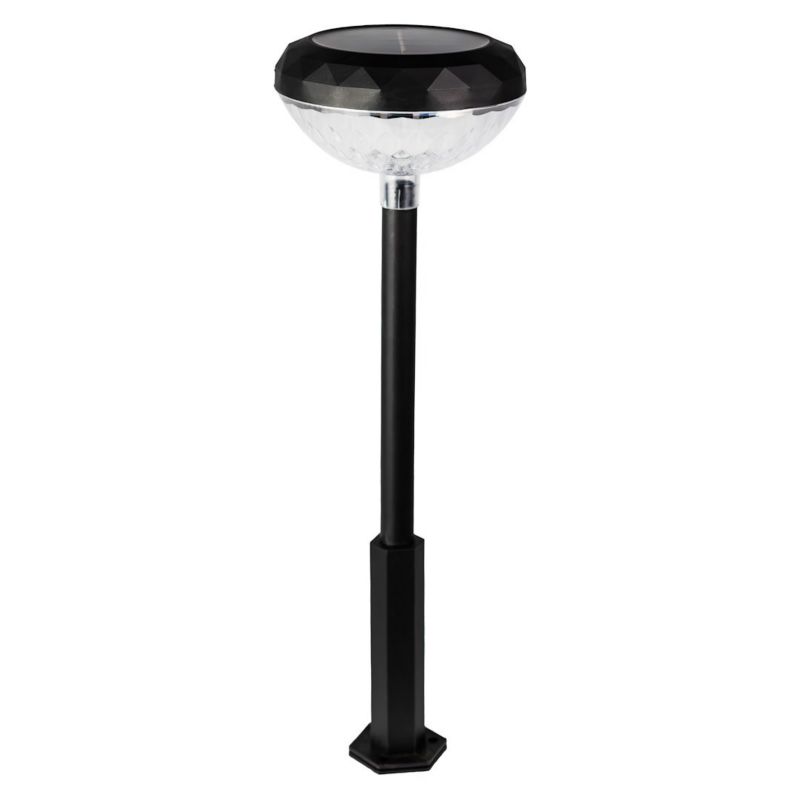Lampa ogrodowa stojąca solarna Eko-Light Tom czarna LED 0.1W RGB IP44 wym: 48 x 11,5 x 11,5 cm - 1 szt.