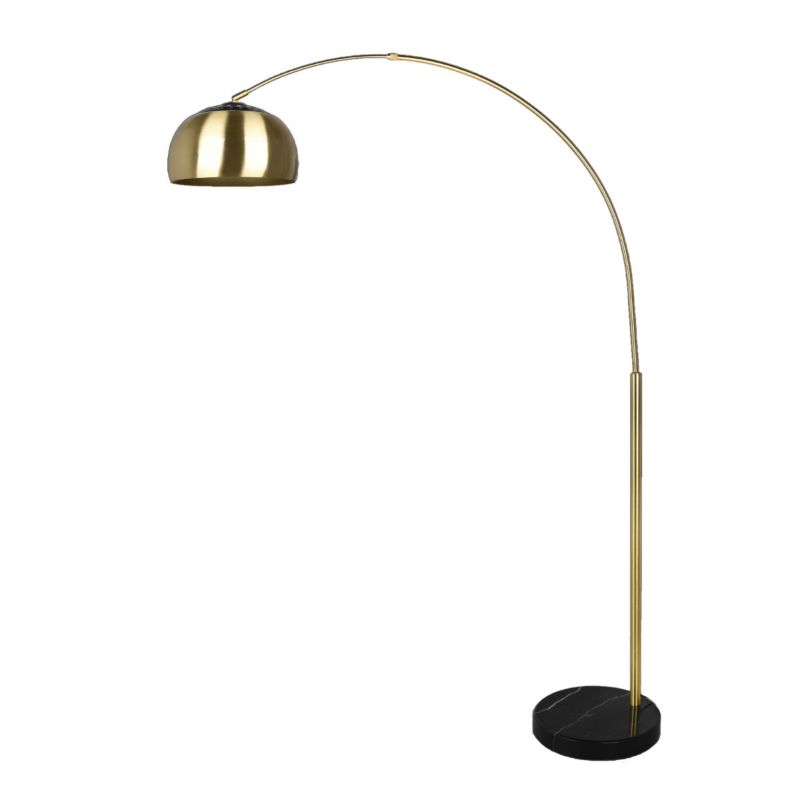 Lampa podłogowa stojąca Trio Argentina złoto-biała łukowa 1 x E27 x 20W wym: 200 x 38 x 172,5 cm - 1 szt.