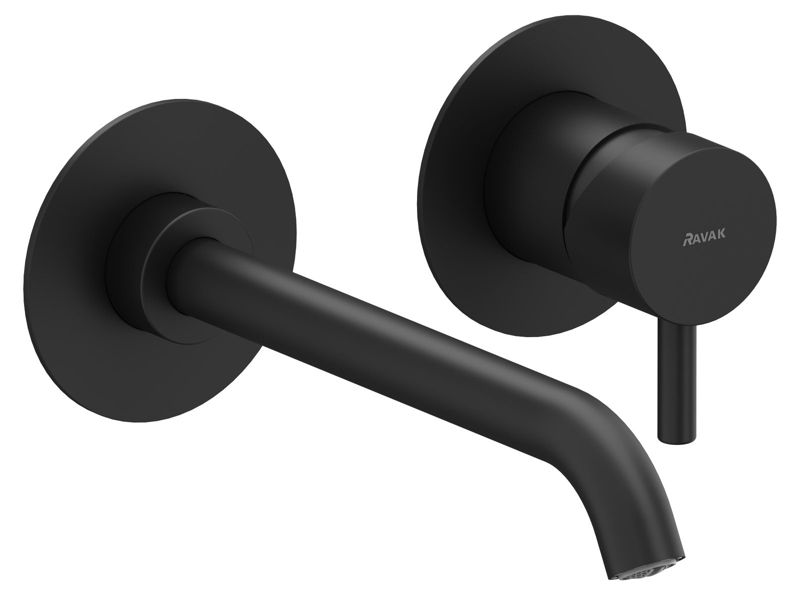 Bateria umywalkowa Ravak podtynkowa Espirit ES 019.20BLM.O1.RB07B do R-box, dwuczęściowa czarny mat 1 szt
