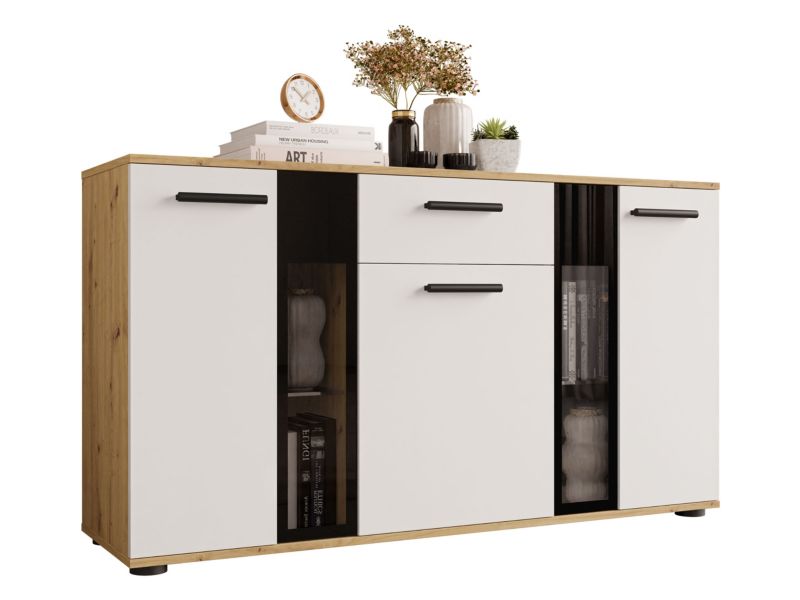 Komoda MIRJAN 24 Salsa dąb artisan + biały 1 szt.