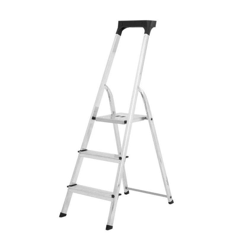 Drabina aluminiowa Bayersystem 3-stopniowa SMART COMPACT z półką 150kg 1 szt.