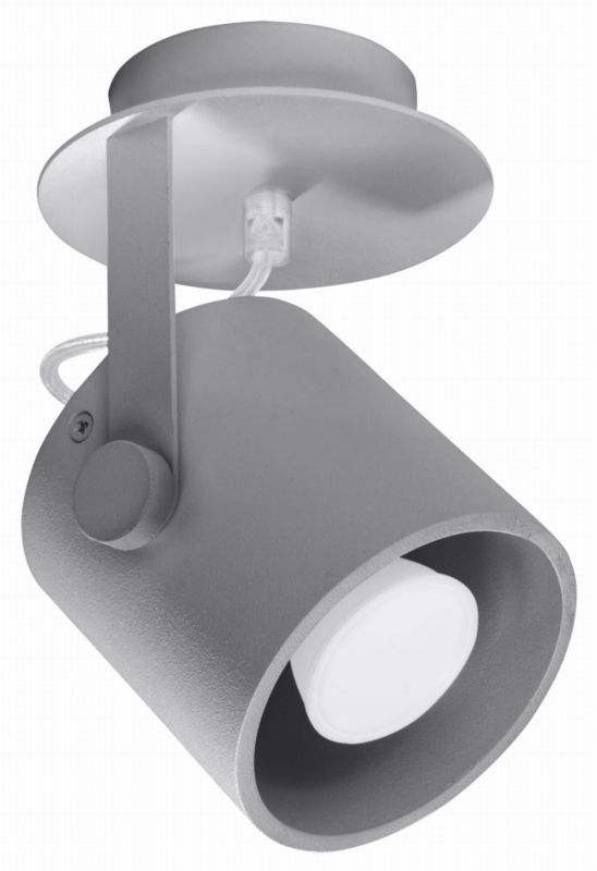 Spot sufitowy Sollux Lighting Larosa szary 1 x GU10 x 40W IP20 wym: 12 x 12 cm - 1 szt.