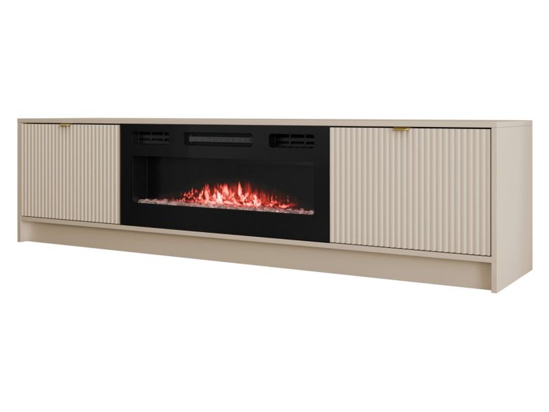 Szafka RTV MIRJAN 24 z kominkiem Tireno EF beż piaskowy 1 szt.