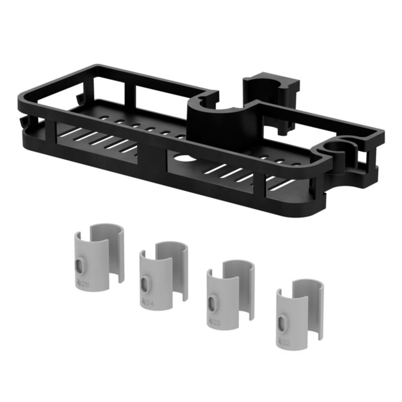 Półka prysznicowa na drążek GoodHome śr. 22-25 mm czarny