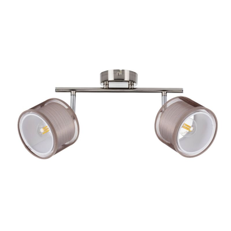 Lampa sufitowa LightLogic LL ESEK EL-2I E14 66178 regulowana tkanina spot nikiel 1 szt.