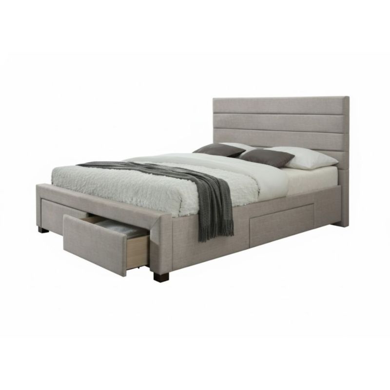 Łóżko Halmar KAYLEON 160x200 beżowe z szufladami 1 szt