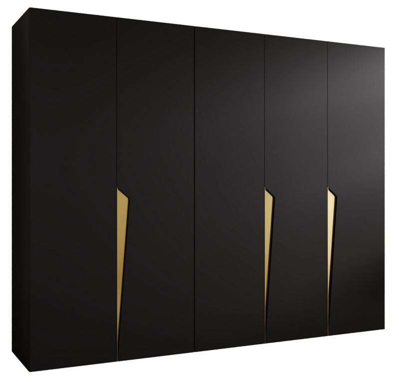 Szafa uchylna otwierana Abiks PIANO 1 250 wys 202 cm Czarny + Złoty 1 szt