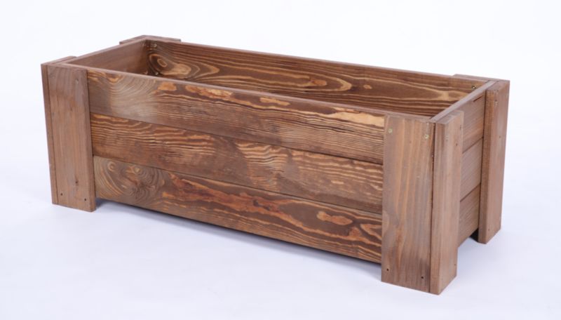 Donica drewniana balkonowa MODO24 impregnowana warzywna folia 60 cm 1 szt.