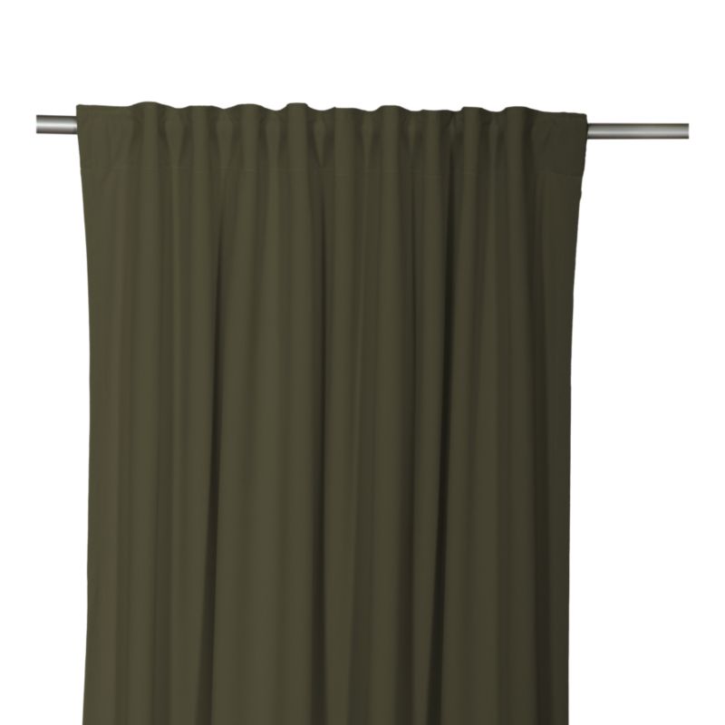 Zasłona GoodHome Valgreta 140 x 300 cm oliwkowa
