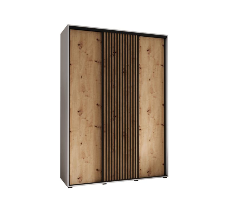 Szafa przesuwna Garderoba Abiks Lanko 1 180 gł. 60 biały/artisan 1 szt.