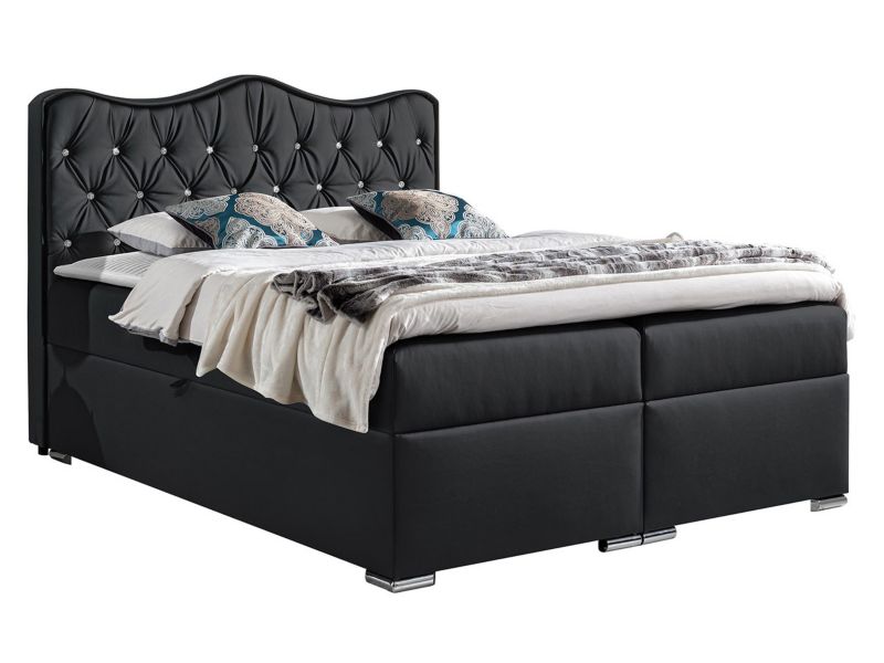 Łóżko kontynentalne MIRJAN 24 Sultan 120x200 grafitowa ekoskóra 1 szt.