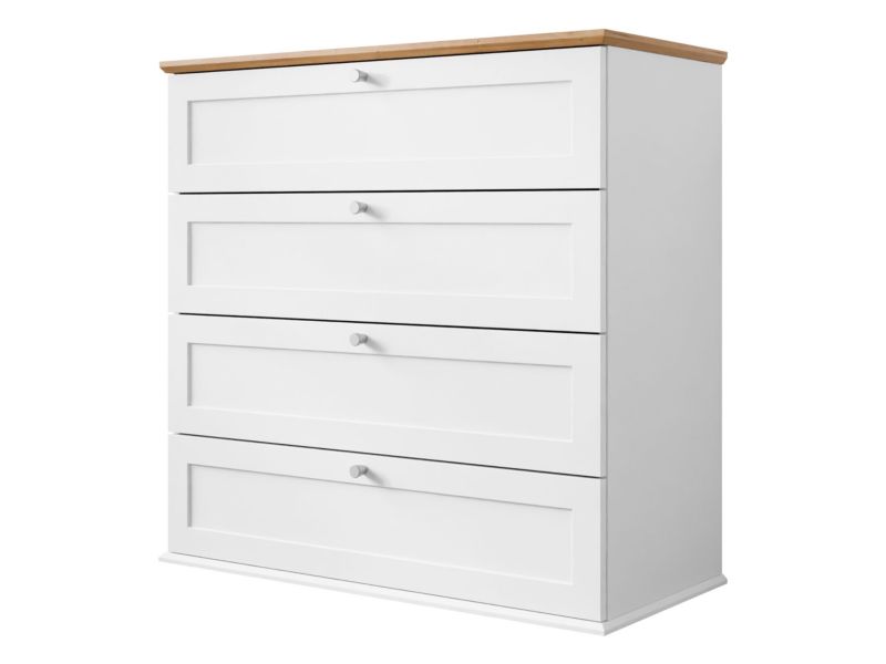 Komoda MIRJAN 24 z 4 szufladami Gacoris 4SZ biały/dąb lefkas 1 szt.