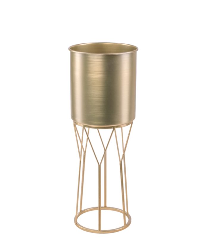 Osłonka doniczki Swen L Direct Home &Garden okrągła złota 18x49,5 cm 1 szt.