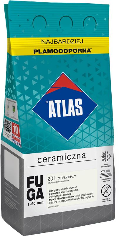 Fuga ceramiczna Atlas 201 ciepły biały 5 kg