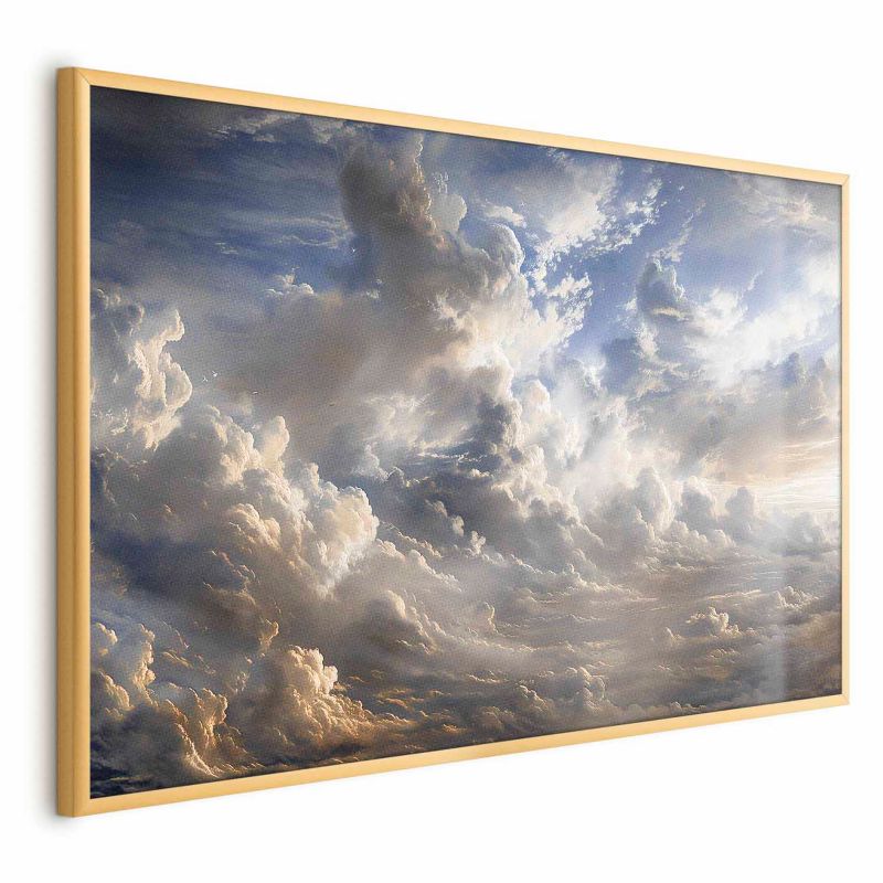 Plakat Artgeist Refleksy na chmurach 30x21 cm z ramą złotą bez marginesu 1 szt