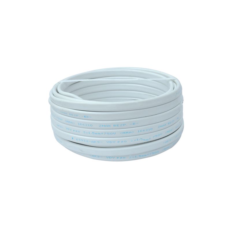 Przewód AKS Zielonka YDYp 2 x 2,5 mm2 4/7 15 m