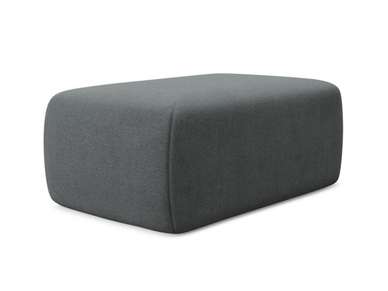 Pufa LaMiaSofa PERUGIA z tkaniny strukturalnej 102x62 cm szary 1 szt.