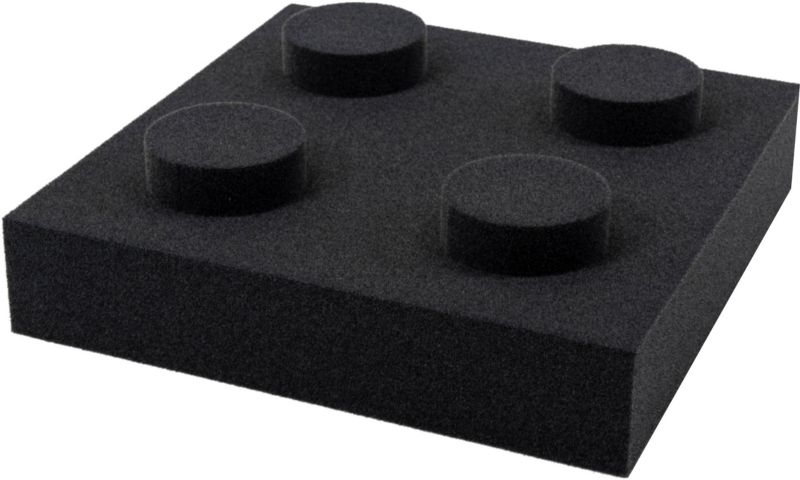 Panel dekoracyjny klocek 250 x 250 x 70 mm grafitowy