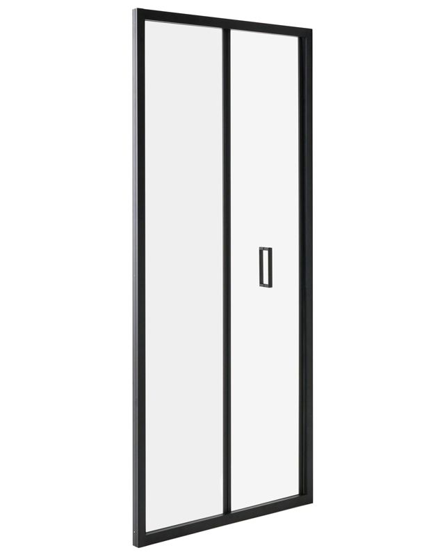 Drzwi prysznicowe składane Neltume 80 x 190 cm Czarny 1 szt.