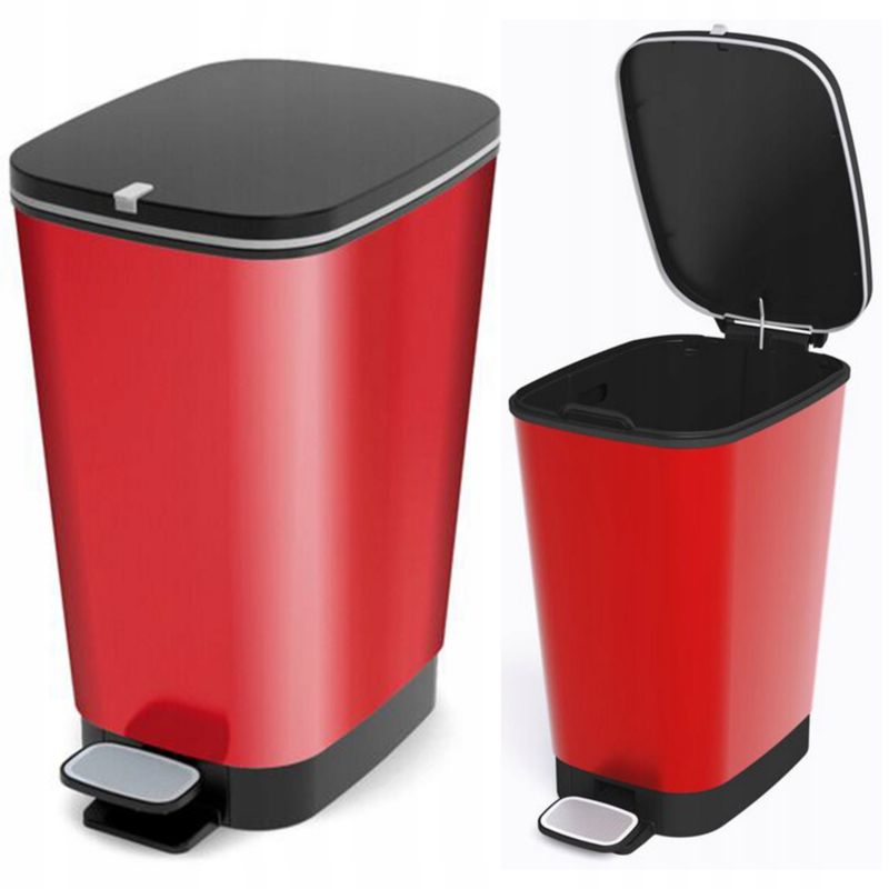 Kosz Keter Kis na Śmieci Odpady do Domu Kuchni łazienkowy 25L z Pedałem 1 szt